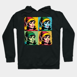 Elf Woman In Pop Art Style - Christmas Elf Hoodie